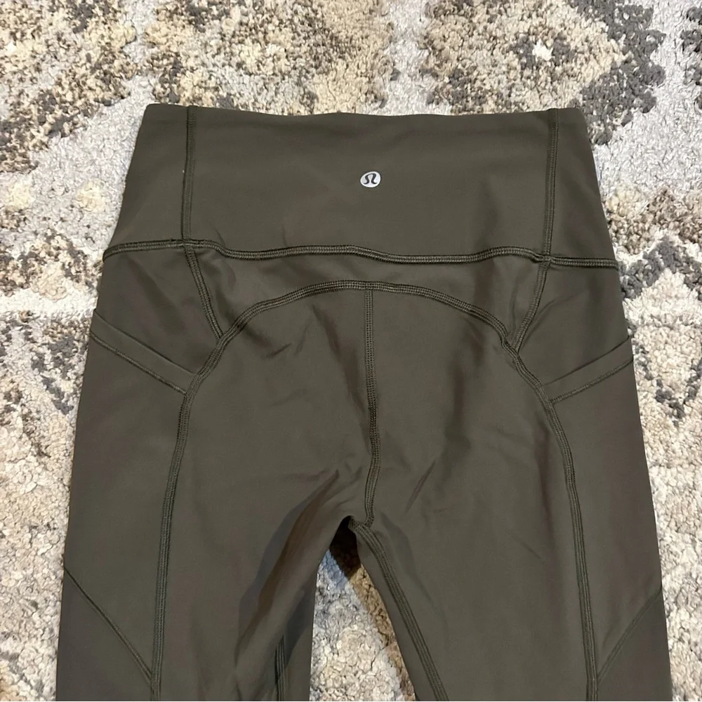 Lululemon All The Right Places Crop Dark Olive 4